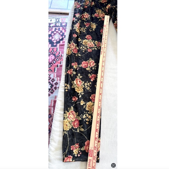 Vintage UNGARO LINGERIE Stretch Velour Body Suit in Floral Print - M - Picture 12 of 12